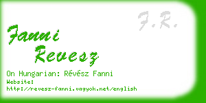 fanni revesz business card